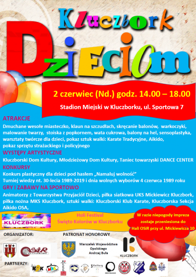 kluczbork dzieciom plakat 2019 png